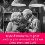 Texte d'anniversaire pour célébrer joyeusement les 85 ans d'une personne âgée
