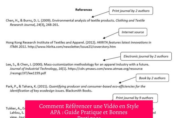Comment Référencer une Vidéo en Style APA : Guide Pratique et Bonnes Pratiques