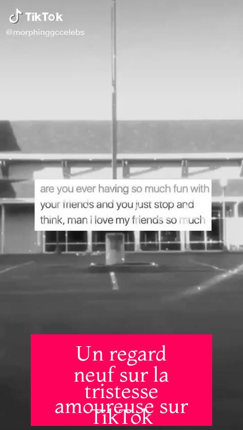 Un regard neuf sur la tristesse amoureuse sur TikTok
