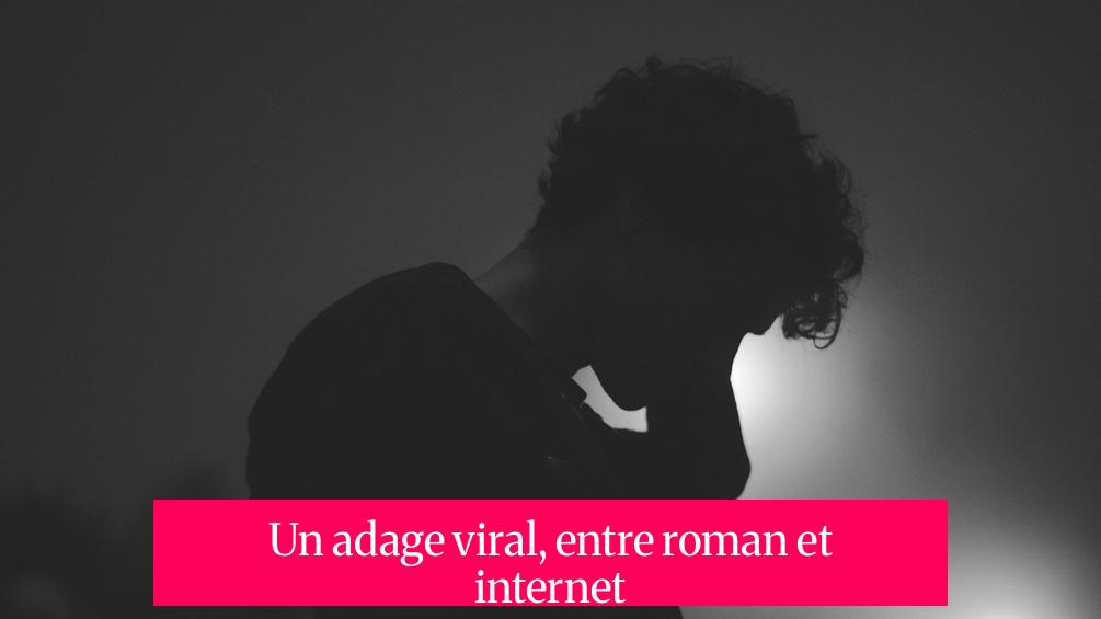 Un adage viral, entre roman et internet