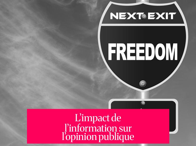 L’impact de l’information sur l’opinion publique