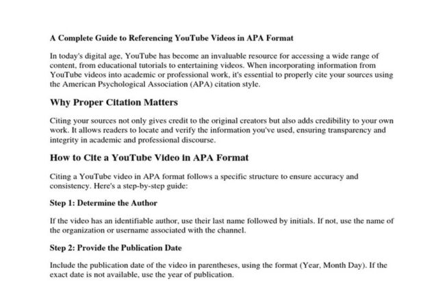 Comment citer une vidéo selon les normes APA 7 : guide complet et conseils pratiques