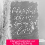Citations Inspirantes pour un Mariage Religieux : Versets Bibliques et Messages de Foi