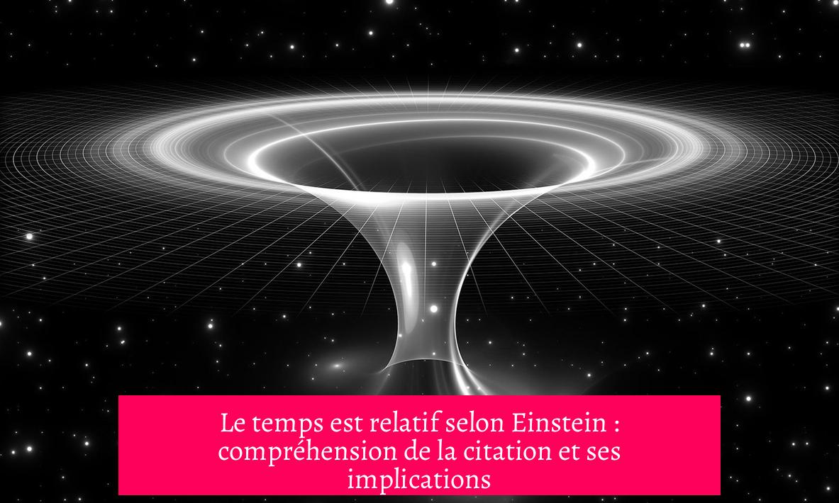 Le temps est relatif selon Einstein : compréhension de la citation et ses implications