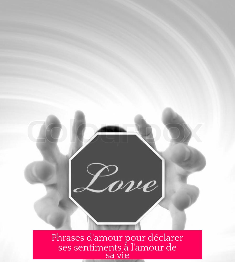 Phrases d'amour pour déclarer ses sentiments à l'amour de sa vie