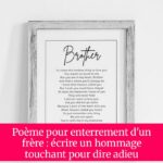 Poème pour enterrement d'un frère : écrire un hommage touchant pour dire adieu