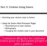 Comment détacher les citations Zotero pour un document propre et prêt à publier
